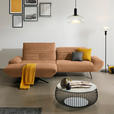 ECKSOFA  in Chenille Aprikose  170-195/280 cm  - Aprikose/Schwarz, Design, Textil/Metall (170-195/280cm) - Dieter Knoll