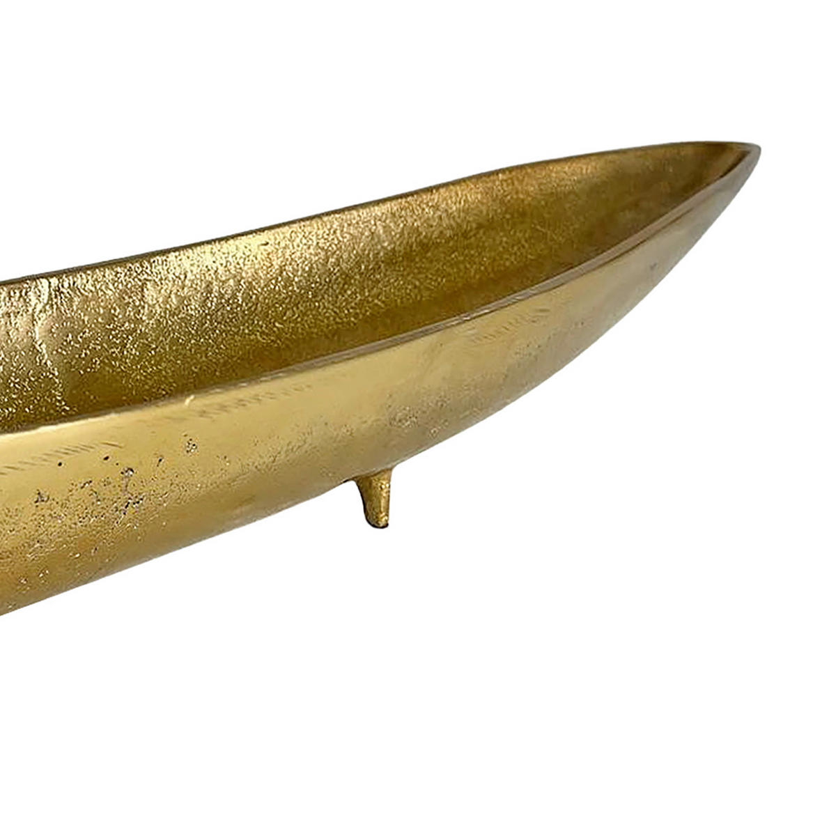 Bol Decorativ - auriu, Design, metal (80/13/7cm) - Livetastic