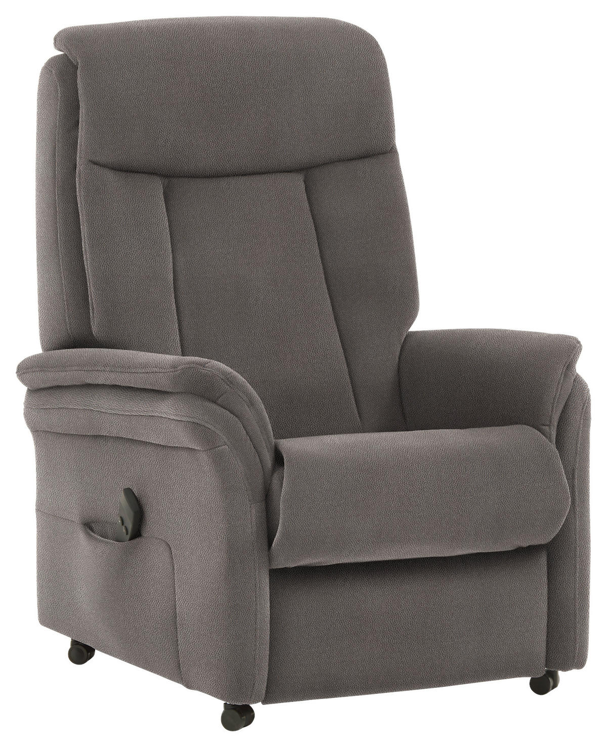 FERNSEHSESSEL in Mikrofaser Graubraun  - Graubraun, Konventionell, Kunststoff/Textil (74/107/84cm) - Valdera