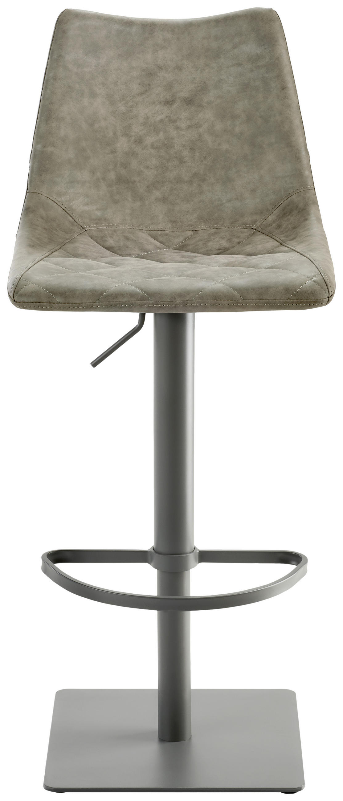 BARHOCKER in Metall, Textil Grau, Schlammfarben  - Schlammfarben/Grau, Design, Textil/Metall (43/85-110/50cm)