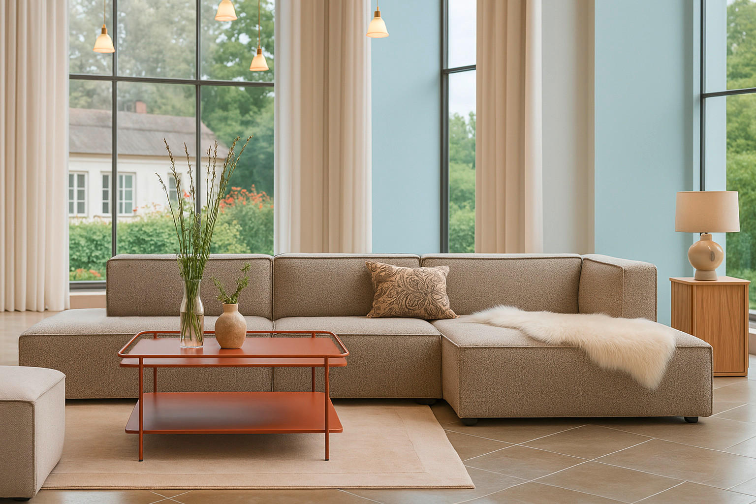 COUCHTISCH 75/75/34,3 cm quadratisch Terracotta  - Terracotta, Basics, Metall (75/75/34,3cm) - Xora