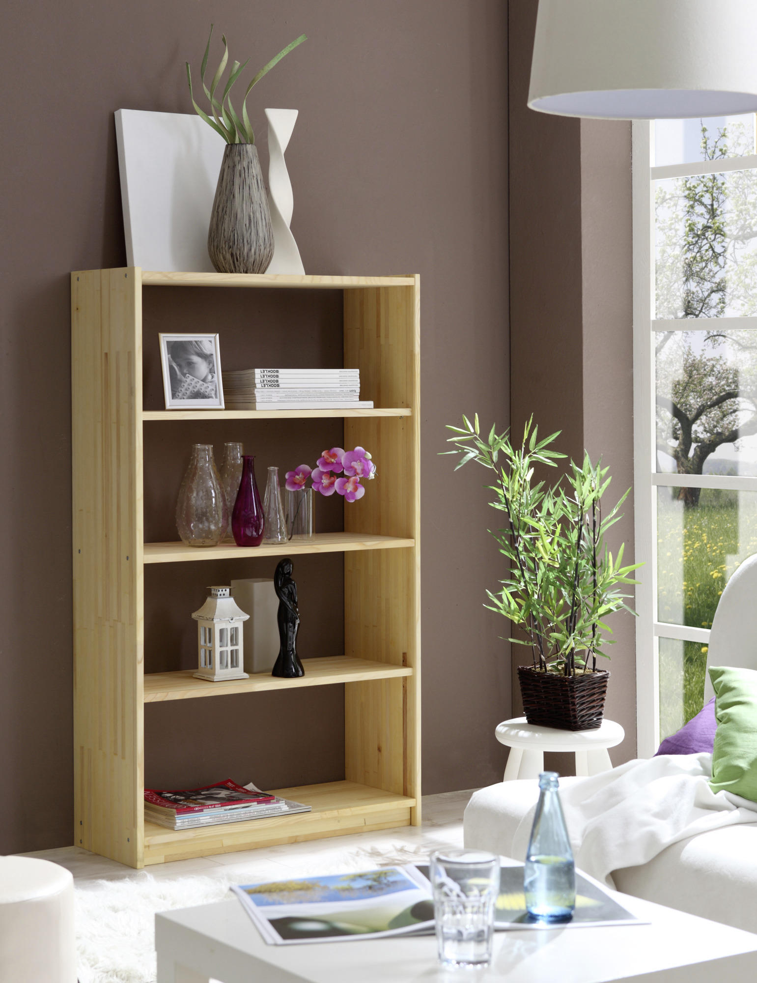 REGAL Fichte massiv Fichtefarben  - Fichtefarben, Basics, Holz (80/145/31cm) - MID.YOU