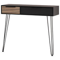 KONSOLENTISCH Schwarz, Eichefarben  - Eichefarben/Schwarz, Design, Holzwerkstoff/Metall (103,7/87,85/32,05cm) - MID.YOU