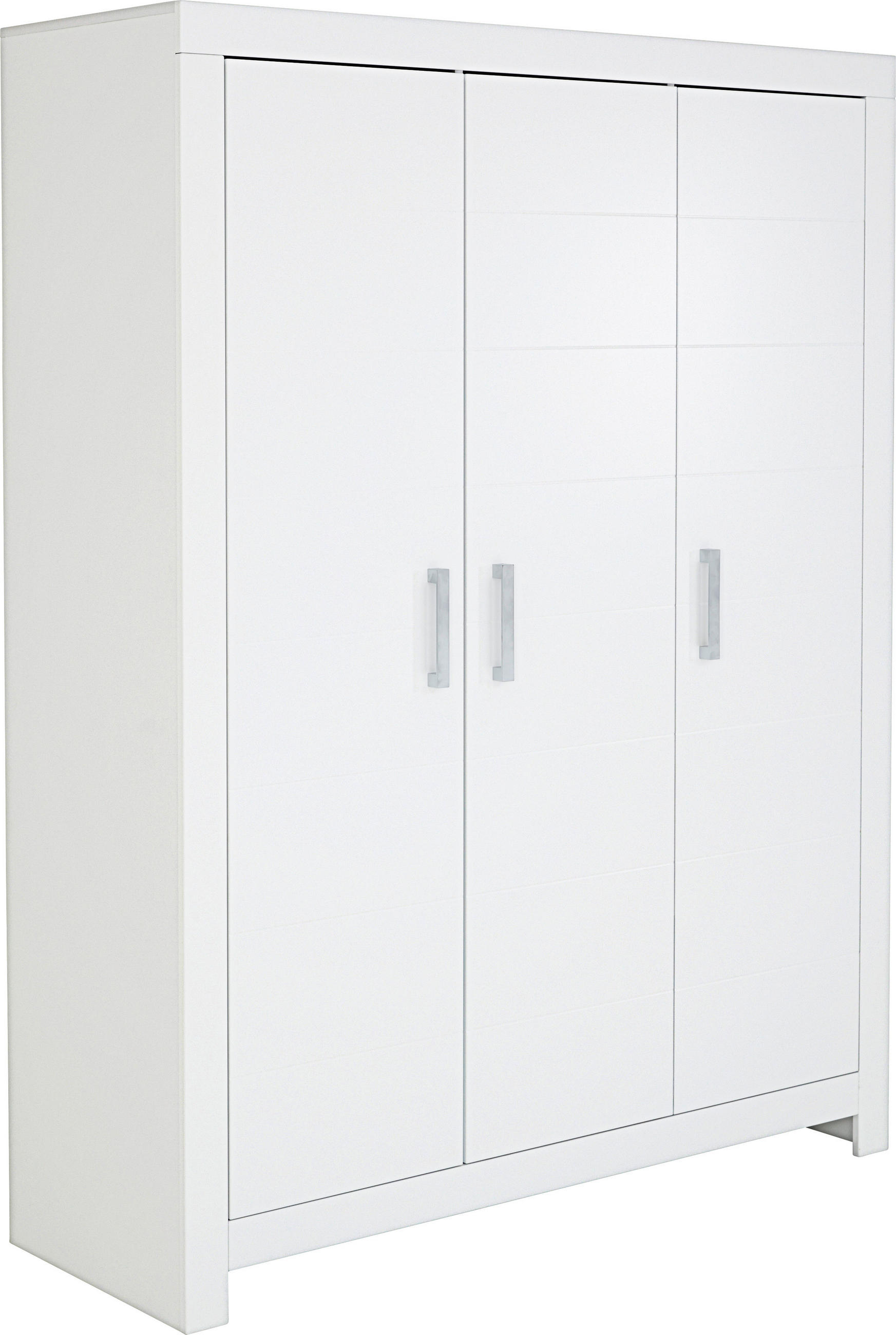 KLEIDERSCHRANK in Weiss  - Chromfarben/Weiss, Konventionell, Holzwerkstoff/Metall (156,8/205,3/55,3cm) - Paidi