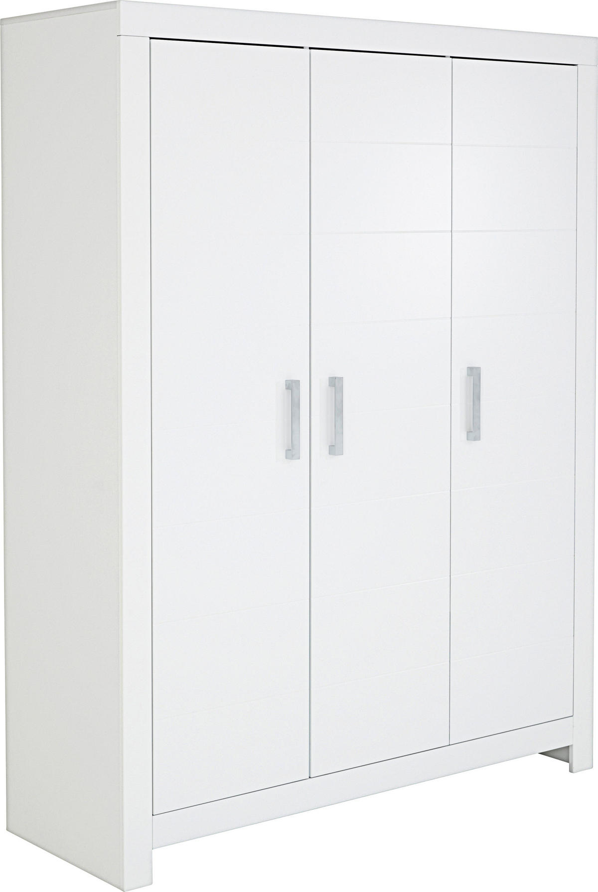 KLEIDERSCHRANK in Weiss  - Chromfarben/Weiss, Konventionell, Holzwerkstoff/Metall (156,8/205,3/55,3cm) - Paidi