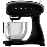 KÜCHENMASCHINE - Schwarz Hochglanz/Alufarben, Basics, Metall (40,5/37,8/22,1cm) - SMEG