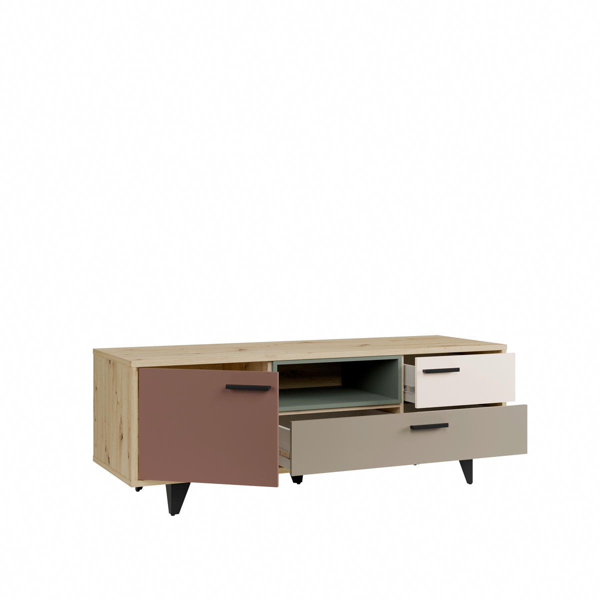 TV-ELEMENT - Taupe/Sandfarben, Design, Holzwerkstoff/Kunststoff (154,5/54,4/52,2cm) - Carryhome