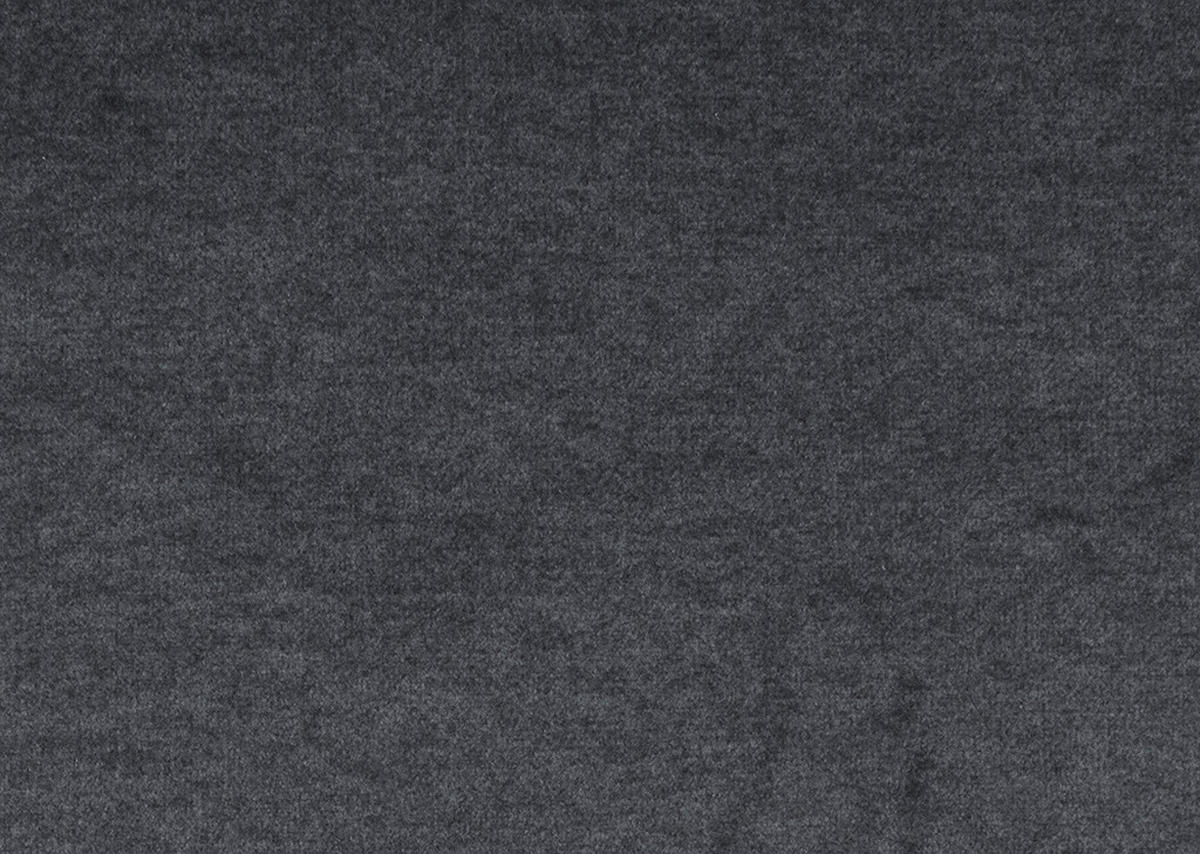 ECKSOFA in Samt Dunkelgrau  195/293 cm  - Chromfarben/Dunkelgrau, KONVENTIONELL, Kunststoff/Textil (195/293cm) - Carryhome