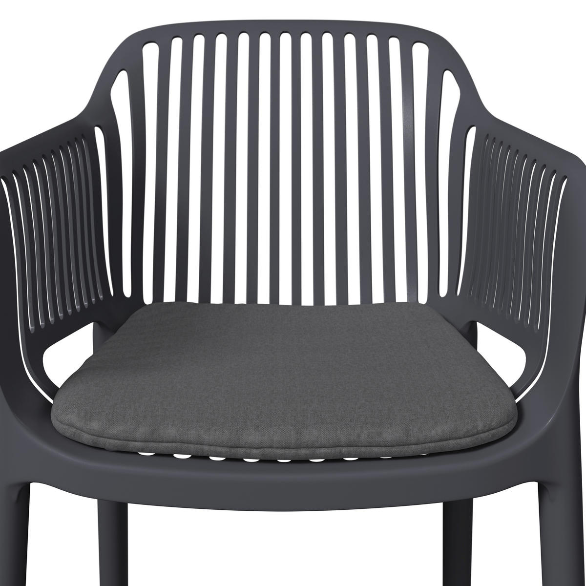 STAPELSESSEL in Kunststoff, Textil Anthrazit  - Anthrazit, Basics, Kunststoff/Textil (55/80/60cm) - Ambia Garden