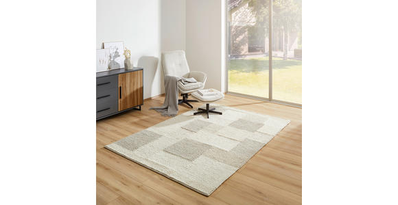 HANDWEBTEPPICH 80/150 cm Nordic Weiß  - Weiß, Natur, Textil (80/150cm) - Linea Natura