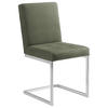 SCHWINGSTUHL  Lederauswahl, Stoffauswahl, Typenauswahl Mikrofaser  - Edelstahlfarben/Grün, Design, Textil/Metall (45/91/58cm) - Moderano