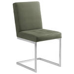 SCHWINGSTUHL  Lederauswahl, Stoffauswahl, Typenauswahl Mikrofaser  - Edelstahlfarben/Grün, Design, Textil/Metall (45/91/58cm) - Moderano