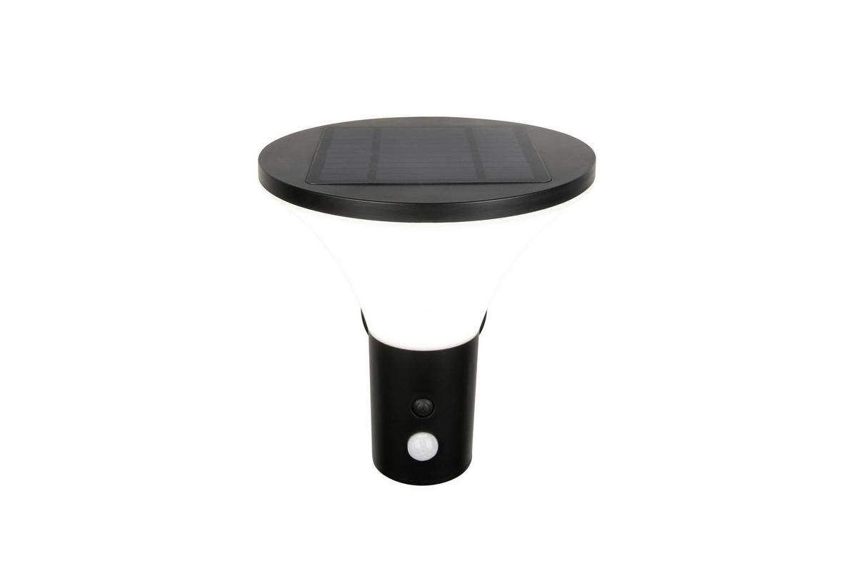 AUßENWANDLEUCHTE Gorda 19/17,5/21,5 cm  - Schwarz/Weiß, Design, Kunststoff (19/17,5/21,5cm)