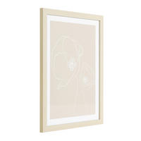 BILD Blumen Weiß, Pink  - Pink/Eichefarben, Trend, Glas/Papier (33/1,6/43cm) - Eglo