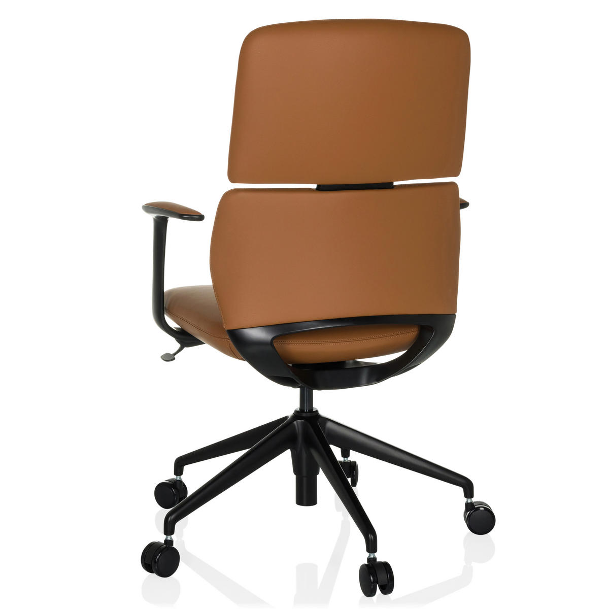 DREHSTUHL  - Schwarz, MODERN, Leder/Kunststoff (62/98-108/60cm) - MID.YOU