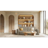 SCHLAFSOFA Tuzzi in Velours Hellbraun  - Hellbraun/Schwarz, Basics, Kunststoff/Textil (252/94/105cm) - Livetastic