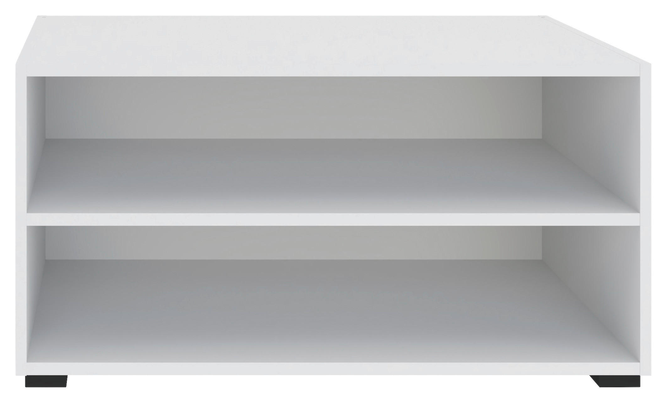ETAJERĂ  91/45/40 cm alb  - alb/negru, Konventionell, plastic/material pe bază de lemn (91/45/40cm) - Hom`in