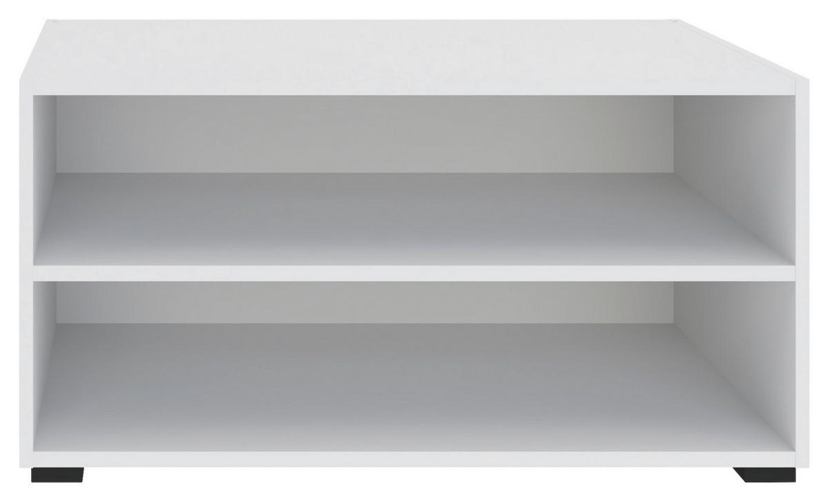 REGAL  91/45/40 cm Weiß  - Schwarz/Weiß, KONVENTIONELL, Holzwerkstoff/Kunststoff (91/45/40cm) - Hom`in