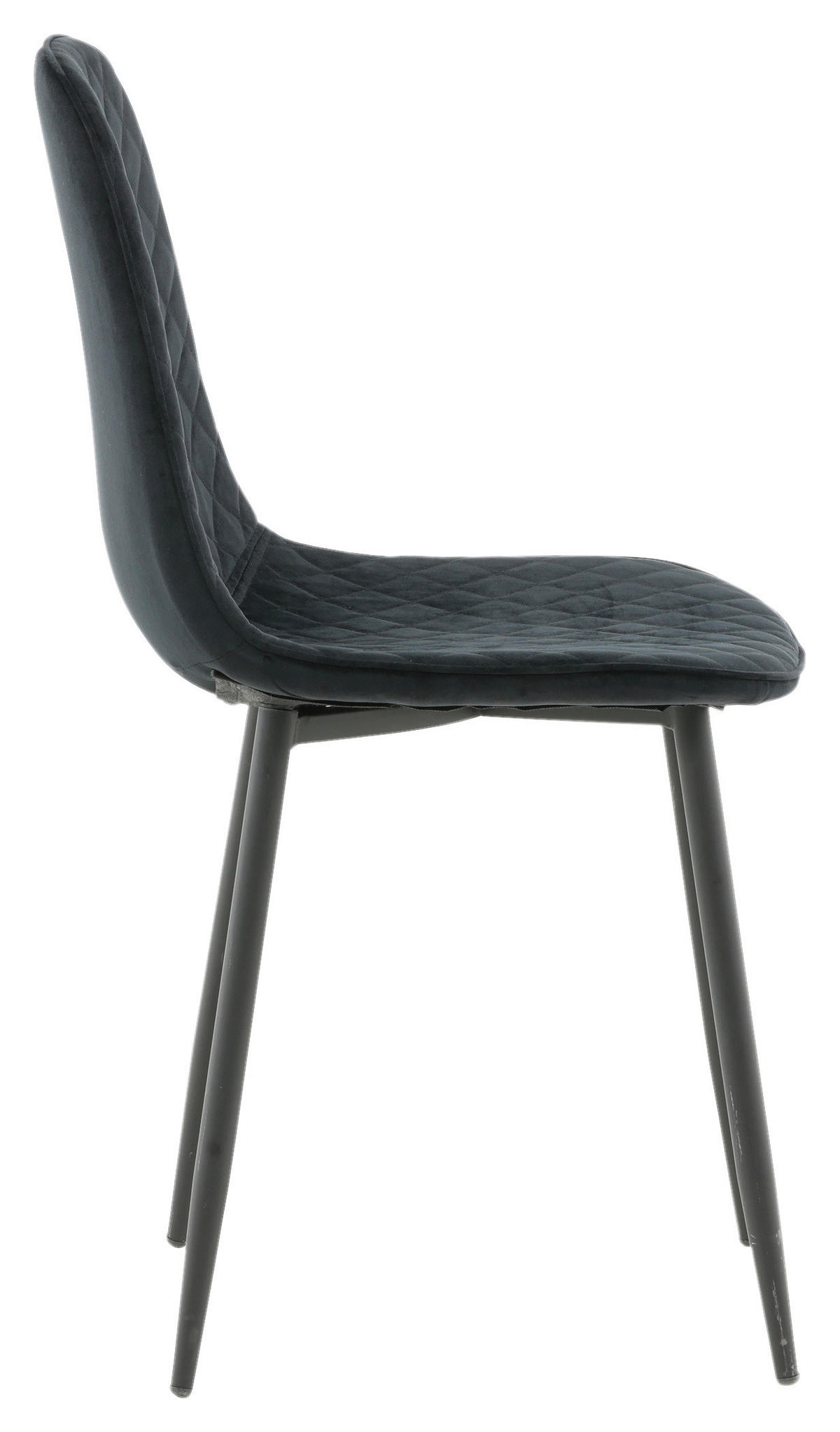 STOLSET 2 styck stål sammet  - svart, Design, metall/textil (44/86/52cm) - Livetastic
