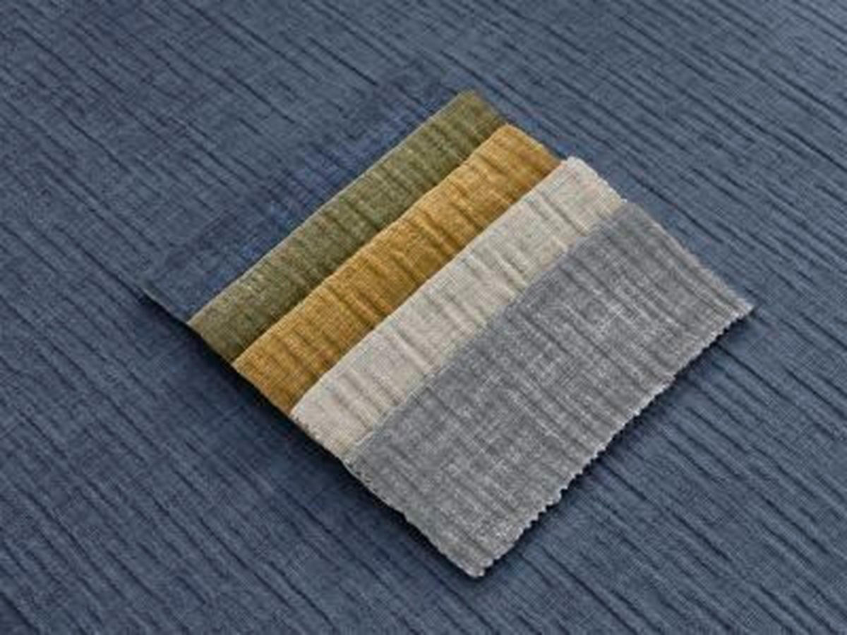 ECKSOFA Ottomane rechts  ATILLA Dunkelblau Struktur  - Schwarz/Dunkelblau, MODERN, Kunststoff/Textil (244/149cm)