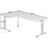 ECKSCHREIBTISCH Eichefarben - Eichefarben/Silberfarben, KONVENTIONELL, Metall (200/65-85/120cm) ECKSCHREIBTISCH Eichefarben - Eichefarben/Silberfarben, KONVENTIONELL, Metall (200/65-85/120cm)