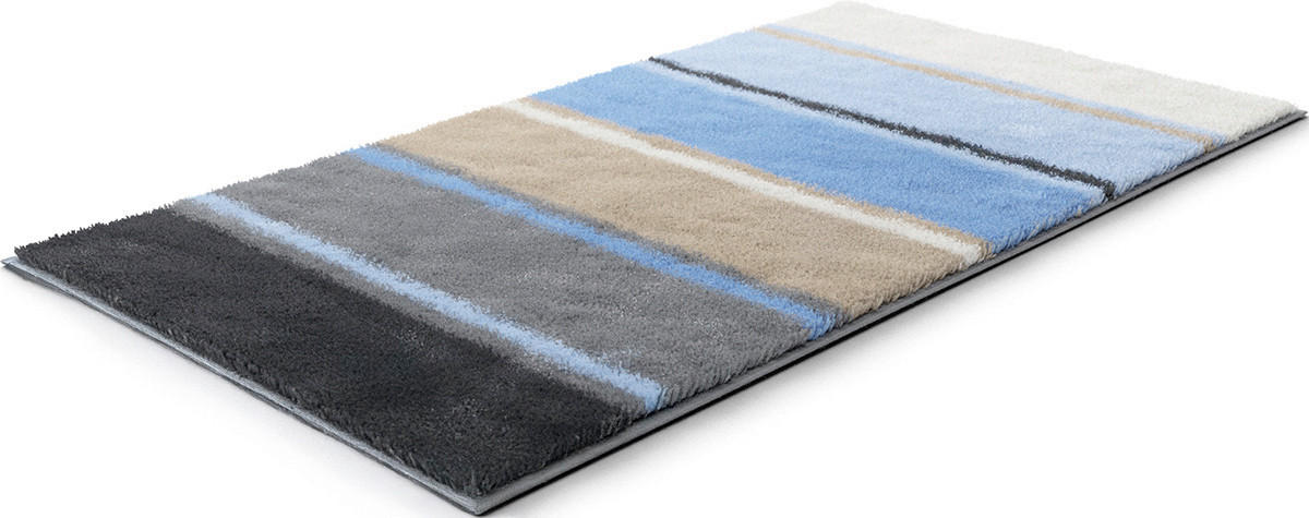 BADEMATTE Blau 65/115 cm  - Blau, Design, Kunststoff/Textil (65/115cm) - Grund