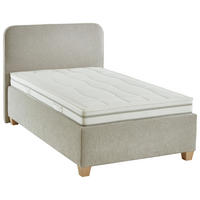 POLSTERBETT 120/200 cm  in Naturfarben  - Weiss/Naturfarben, Konventionell, Holz/Textil (120/200cm) - Beldomo - Sleep