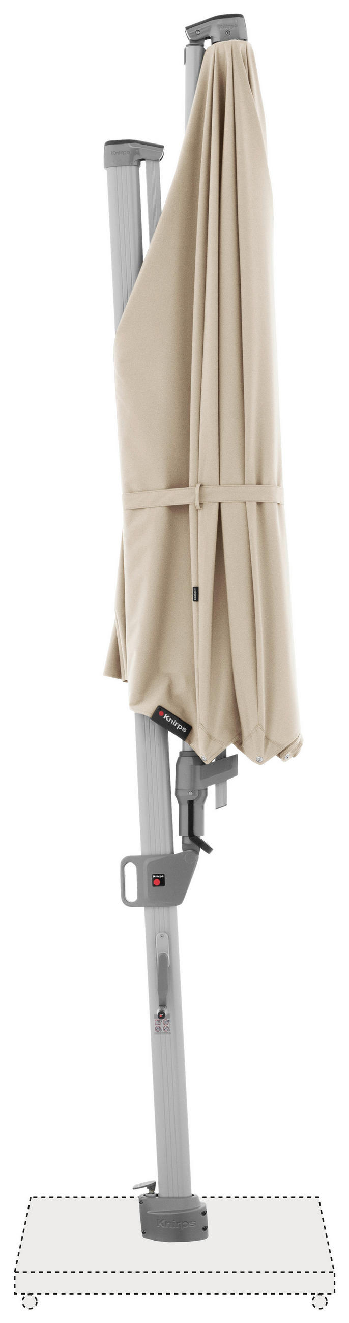 AMPELSCHIRM  340/340 cm  - Silberfarben/Naturfarben, Basics, Textil/Metall (340/340cm) - KNIRPS