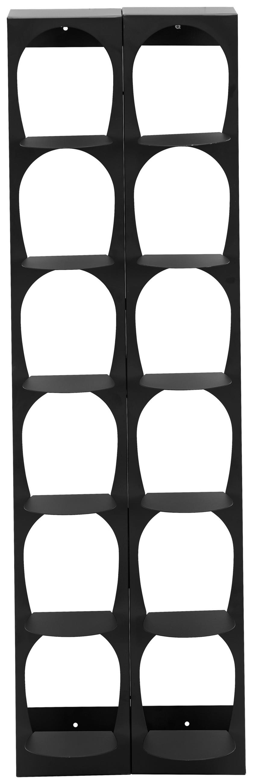 SCHUHREGAL Schwarz  - Schwarz, Basics, Metall (30/100/30cm) - Carryhome