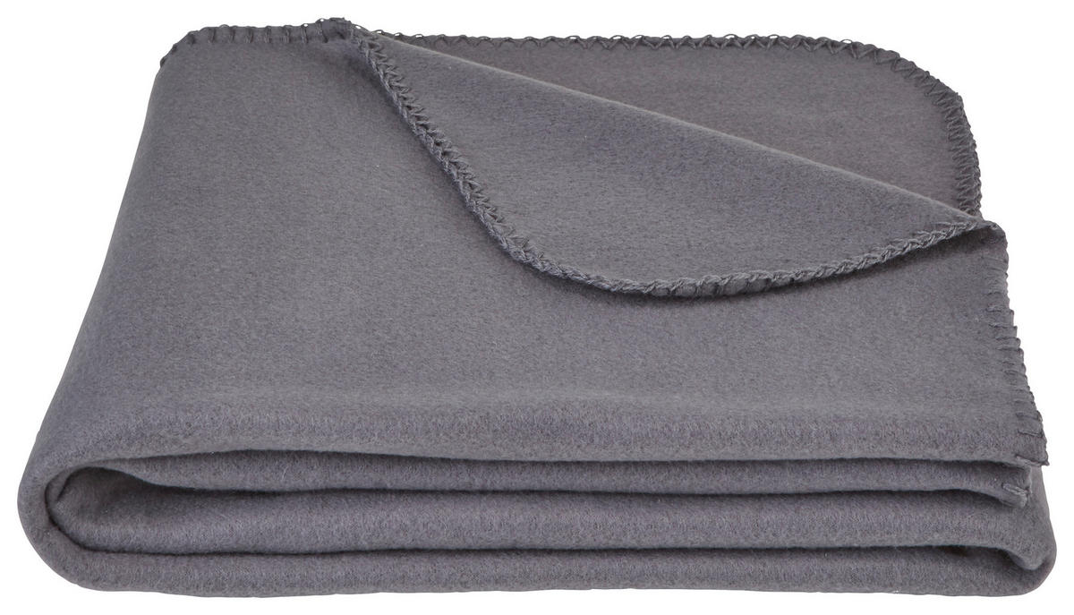 PĂTURĂ DIN FLEECE 125/150 cm  - gri, Basics, textil (125/150cm) - Boxxx