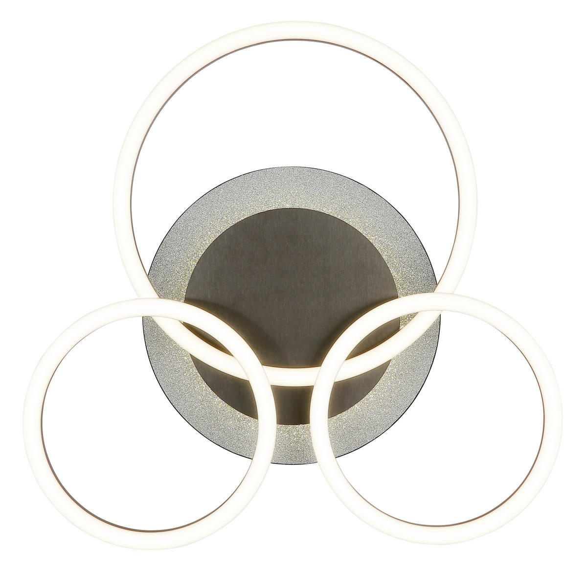 LED-DECKENLEUCHTE 46/42/11,5 cm   - Silberfarben/Schwarzchrom, Design, Kunststoff/Metall (46/42/11,5cm) - Globo