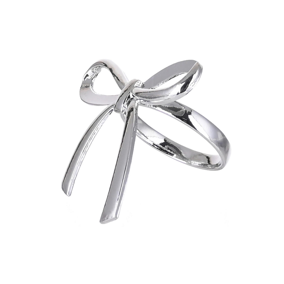 PRSTEN ZA SALVETE  - srebrne boje, Basics, metal (6/4,3/5cm) - Ambia Home