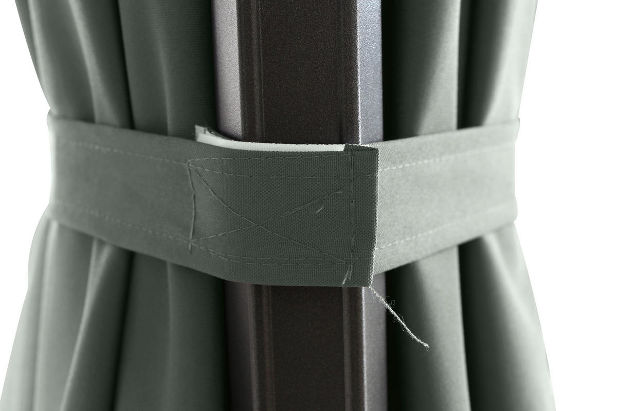 AMPELSCHIRM 350 cm  - Anthrazit/Olivgrün, KONVENTIONELL, Textil/Metall (350/350cm) - Siena Garden