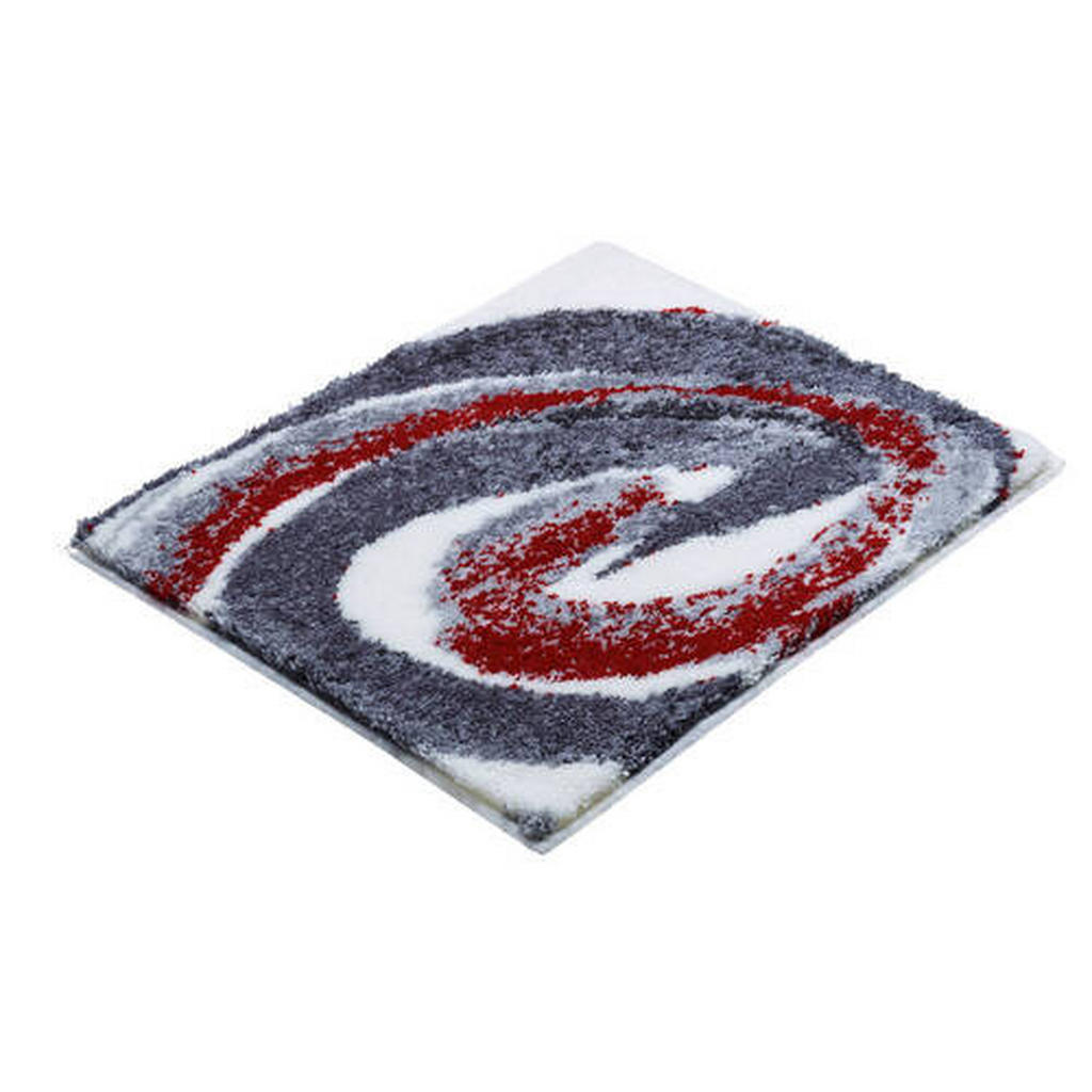 Thumbnail - Grund Bidet-Vorleger Colani 42, Grau, Rot, Textil, Wellen, rechteckig, 50x60 cm, Made in Europe, Oeko-Tex® Standard 100,...