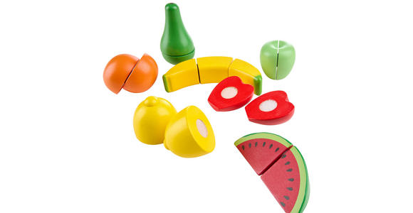 SCHNEIDESET OBST - Multicolor, Basics, Holz/Holzwerkstoff - My Baby Lou