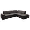 ECKSOFA  in Mikrofaser Dunkelgrau  312/260 cm  - Chromfarben/Dunkelgrau, Design, Textil/Metall (312/260cm) - Beldomo Style