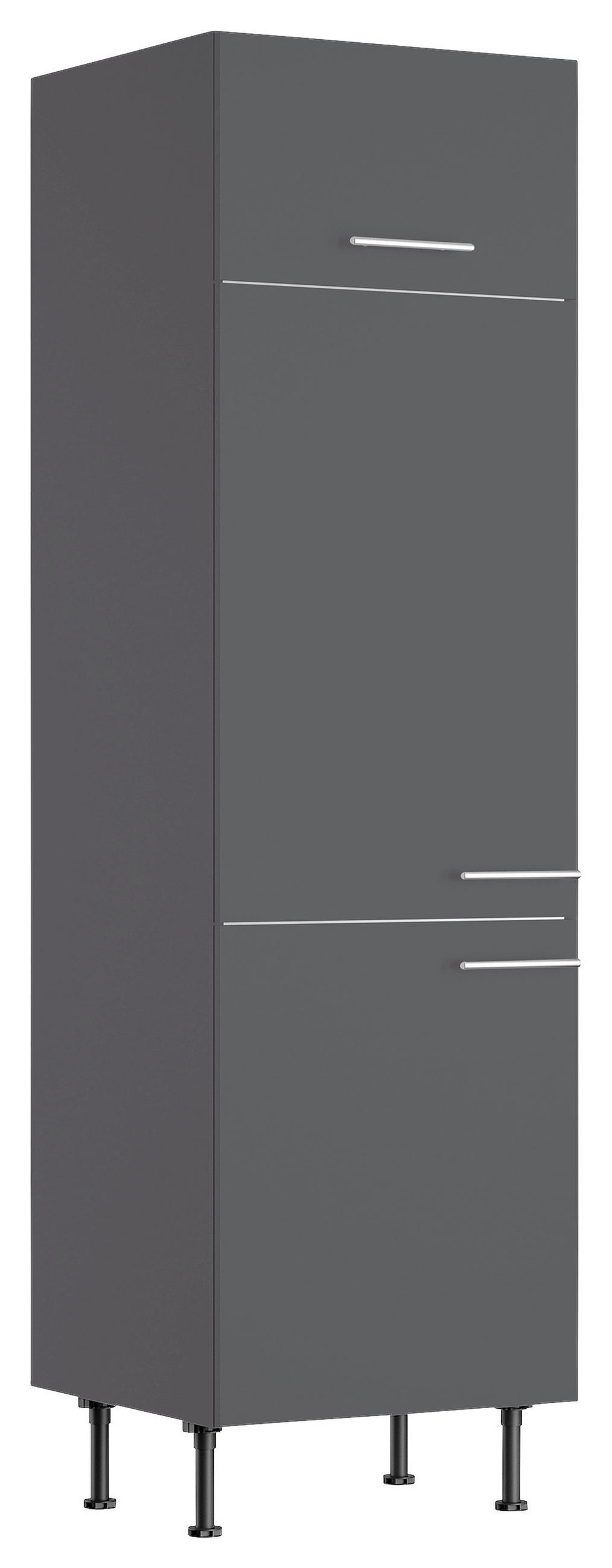 GERÄTEUMBAUSCHRANK 60/211,8/58,1 cm  in Anthrazit  - Edelstahlfarben/Anthrazit, Basics, Holzwerkstoff/Metall (60/211,8/58,1cm) - Optifit