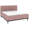 POLSTERBETT Matratze, Lattenrost, Bettkasten 180/200 cm  in Altrosa  - Graphitfarben/Altrosa, Design, Holz/Textil (180/200cm) - Musterring