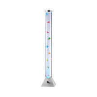Wassersäule mit Dekofischen 21,5/21,2/119,5 cm   - Silberfarben, Design, Kunststoff (21,5/21,2/119,5cm)