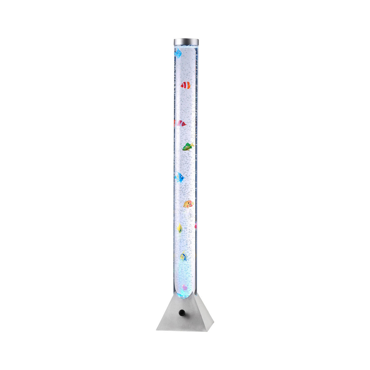 Wassersäule mit Dekofischen 21,5/21,2/119,5 cm   - Silberfarben, Design, Kunststoff (21,5/21,2/119,5cm)