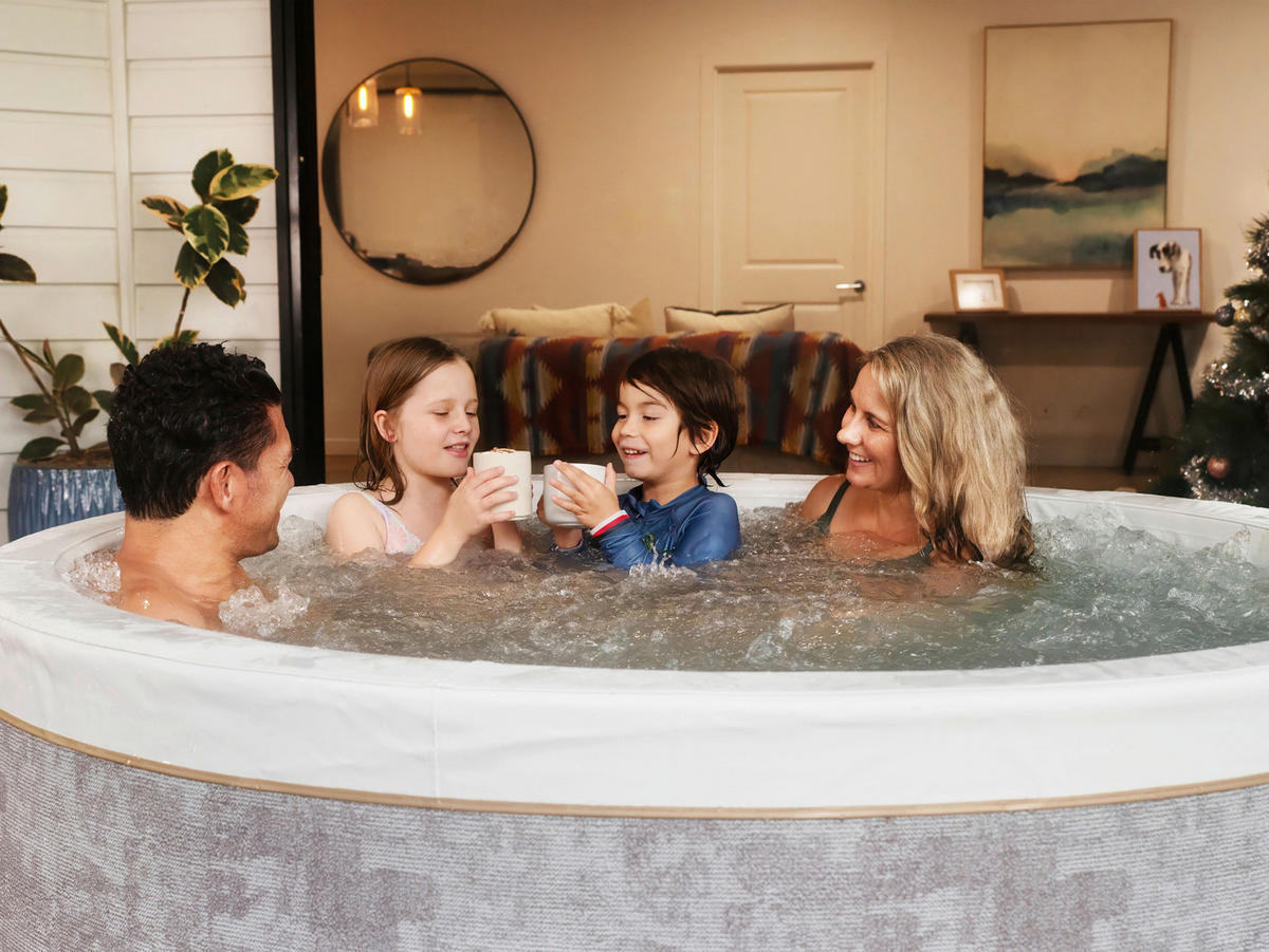 WHIRLPOOL MSPA COCOON 180/65 cm  - Hellbraun, KONVENTIONELL, Kunststoff (180/65cm)