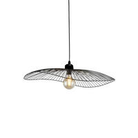HÄNGLAMPA Wave Wire 71/120/53 cm  - svart, Design, metall (71/120/53cm)