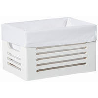 REGALKORB  - Weiß, Design, Holz/Textil (26/15/18cm) - Landscape