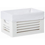 REGALKORB  - Weiß, Design, Holz/Textil (26/15/18cm) - Landscape