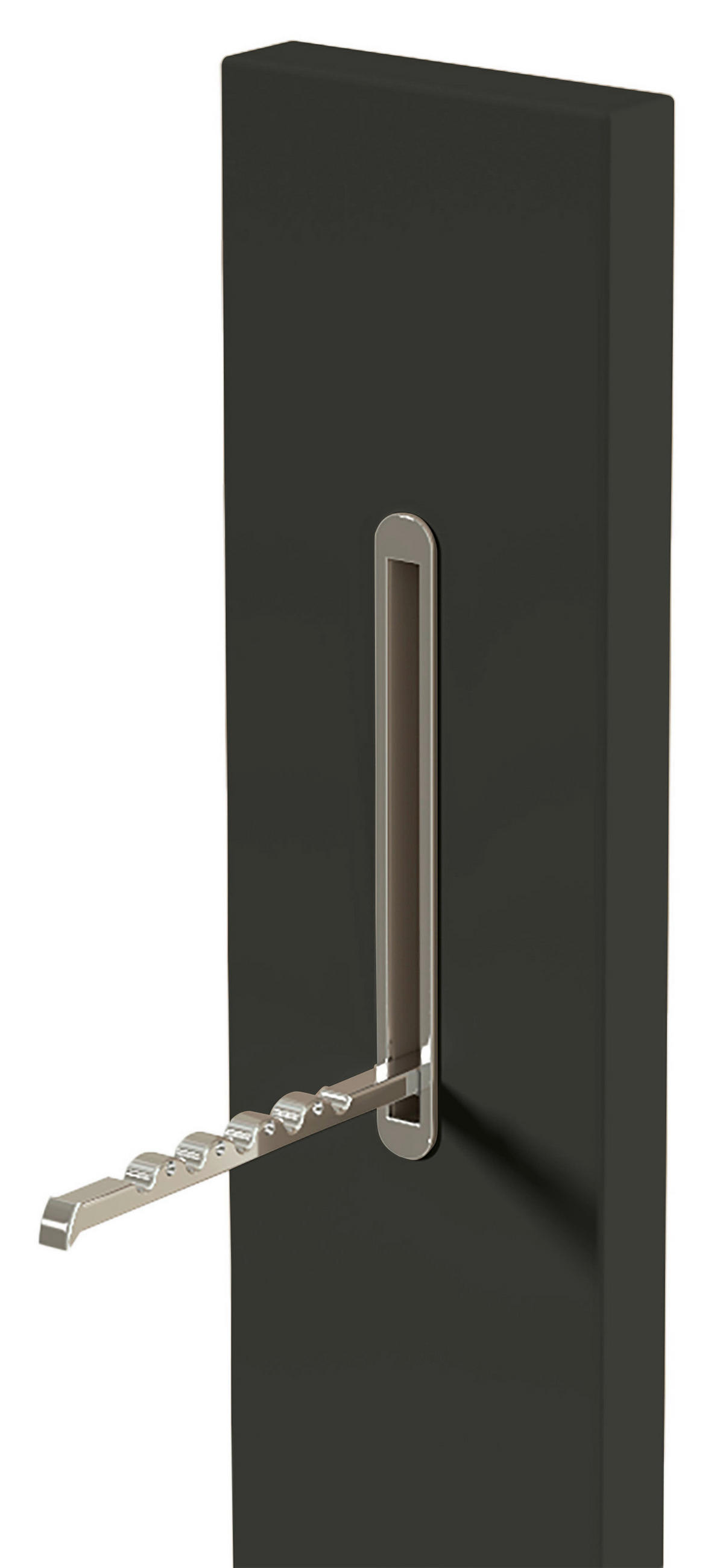 PANNEAU DE GARDE-ROBE  in 10/165/5 cm  - Anthrazit, Design, Holzwerkstoff/Metall (10/165/5cm) - Moderano
