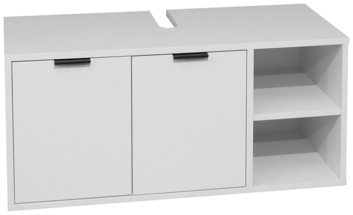 WASCHBECKENUNTERSCHRANK 100/45/45 cm  - Schwarz/Grau, MODERN, Holzwerkstoff/Metall (100/45/45cm) - Livetastic
