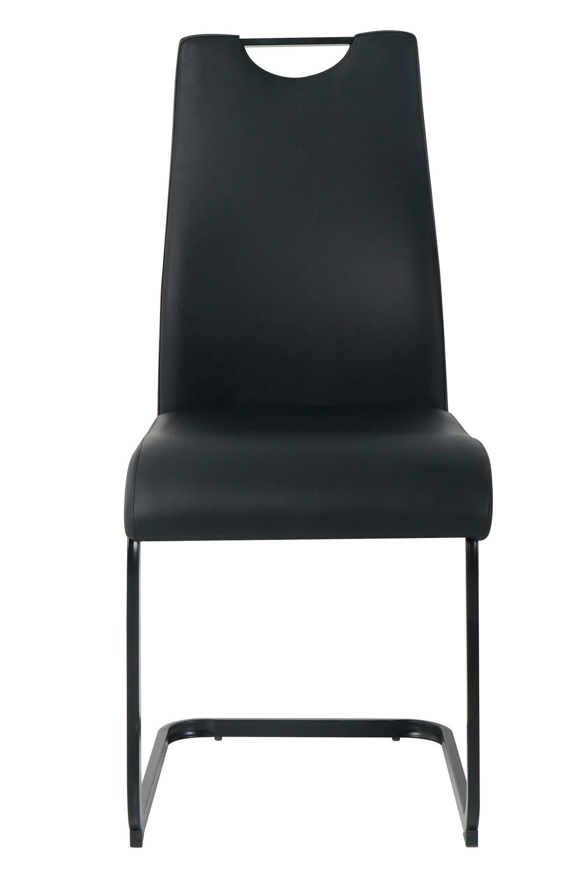 STUHL-SET 2 Stück  in Lederlook  - Schwarz, Design, Kunststoff/Textil (42/98/56cm) - Livetastic