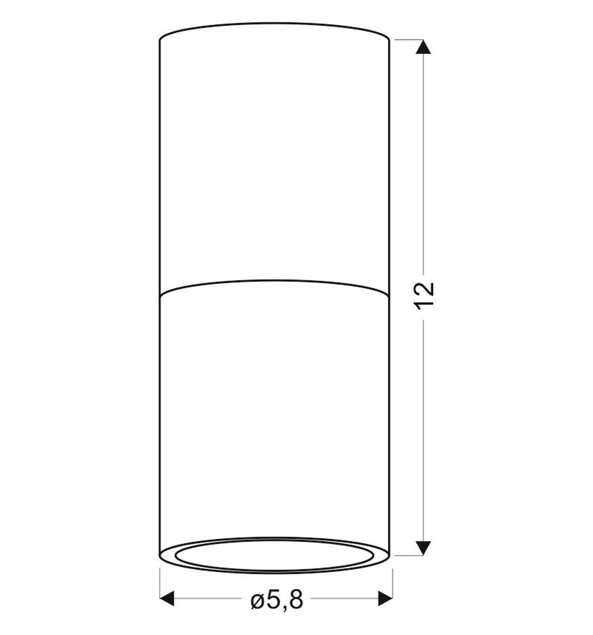 DECKENLEUCHTE  5.8/12 cm    - Eichefarben/Weiß, Natur, Metall (5.8/12cm)