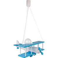 KINDERHÄNGELEUCHTE 42/45/75 cm   - Blau/Weiß, KONVENTIONELL, Holz (42/45/75cm)
