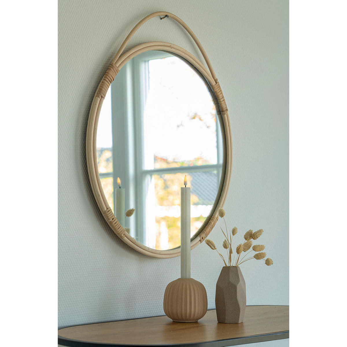 WANDSPIEGEL 2/50/50 cm  - Hellbraun, Design, Holz (2/50/50cm)